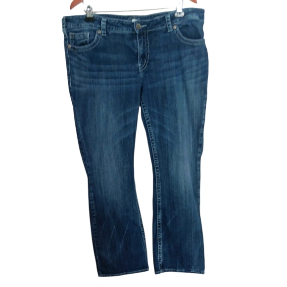 Silver Jeans Co. Medium Blue Wash Denim Aiko Bootcut Jean Size 20 - Picture 1 of 5